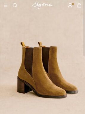 Sezane Pippa Boots (38) - caramel/ochre color